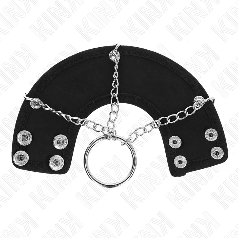 KINK - PENISRING 4 CM KETTE 7 CM METALL MIT LEDERGURTE hochwertiges Zubehör