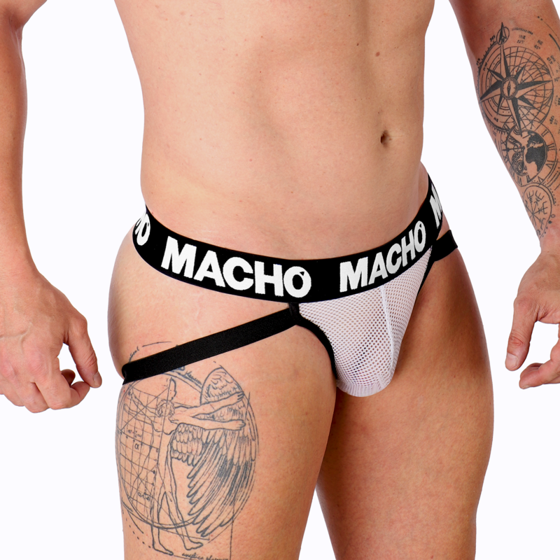 MACHO - MX26X1 JOCK GRID WEISS S – Erotik-Zubehör Bild 2