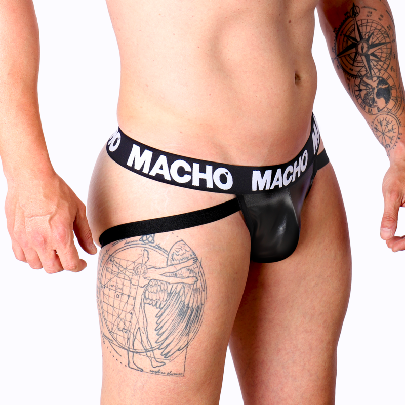 MACHO - MX25NC JOCK SCHWARZES LEDER M – Erotik-Zubehör Bild 2