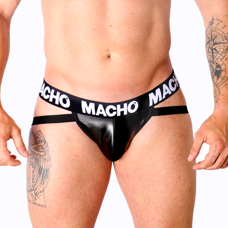 MACHO - MX25NC JOCK SCHWARZES LEDER M – Erotik-Zubehör Bild 1