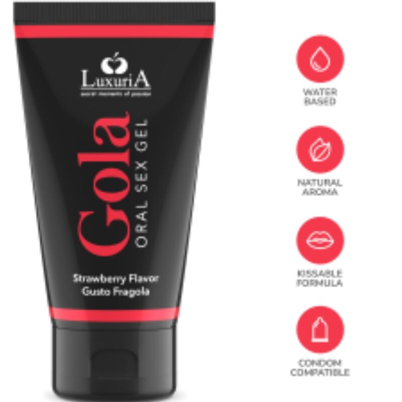 INTIMATELINE Luxuria Oral Gel Erdbeere – Geschmackvolles Gleitgel 50 ml bei Secret Pulse im Erotikshop