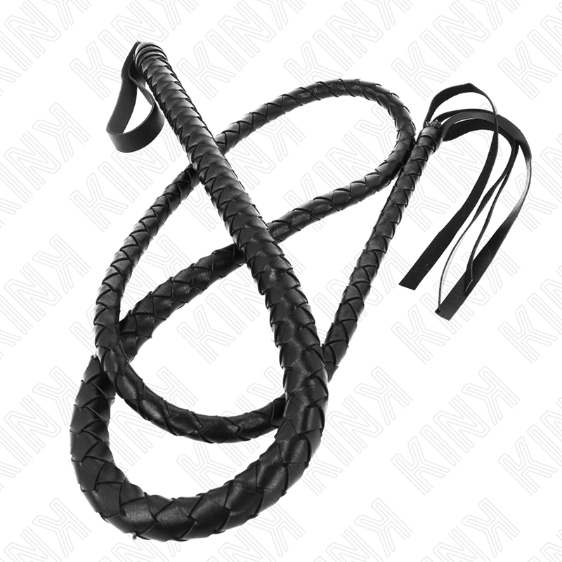 KINK Lange schwarze Schlangenpeitsche 210 cm – Bondage & BDSM | Secret Pulse für sinnliche und diskrete Momente