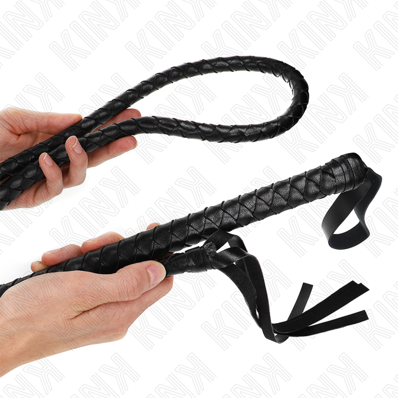 KINK Lange schwarze Schlangenpeitsche 210 cm – Bondage & BDSM | Secret Pulse bei Secret Pulse im Erotikshop