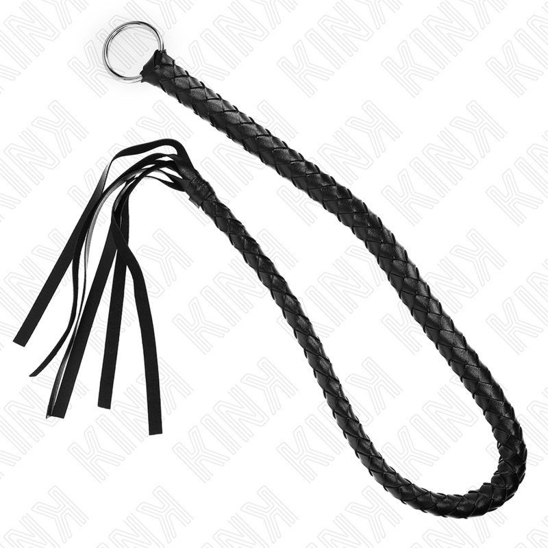 KINK Schlangenpeitsche mit schwarzem Handring 65 cm – Bondage & BDSM | Secret Pulse Produktansicht und Details