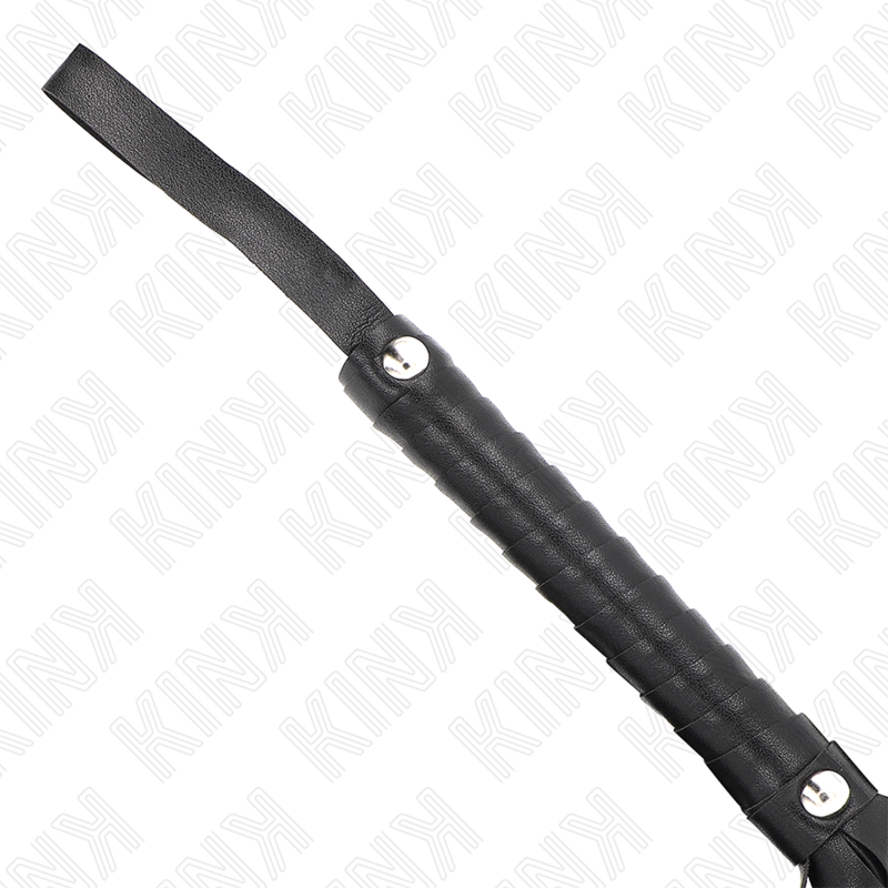 KINK Schwarze Breitschwanzpeitsche 48,5 cm – Bondage & BDSM | Secret Pulse für sinnliche und diskrete Momente