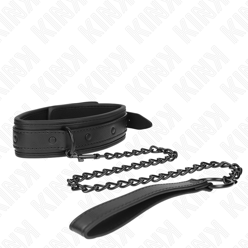 KINK - NEOPREN BONDAGE HALSBAND MODELL 2 MIT GÜRTEL 78 CM VERSTELLBAR 37,5 X 49,5 CM Produktansicht und Details