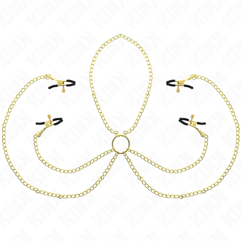 KINK - 4 Nippel- und Kitzlerklammern, verstellbar, Gold Nippelklemme diskret online kaufen