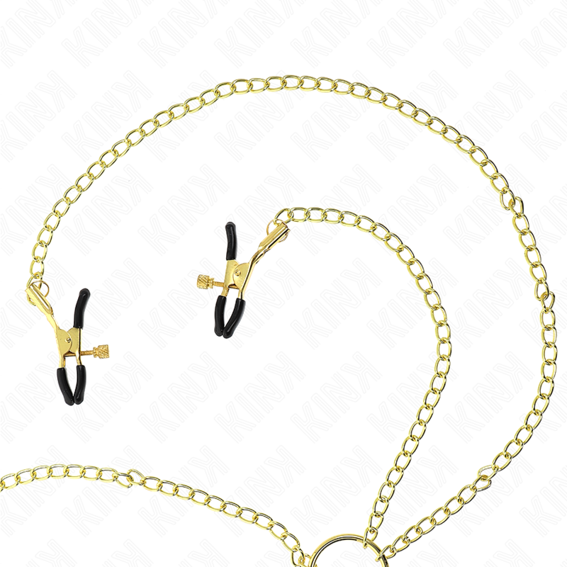 KINK - 4 Nippel- und Kitzlerklammern, verstellbar, Gold bei Secret Pulse im Erotikshop