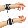 KINK - NEOPREN HANDGELENKMANSCHETTEN GRAU 23 X 5 CM BDSM-Zubehör diskret online kaufen