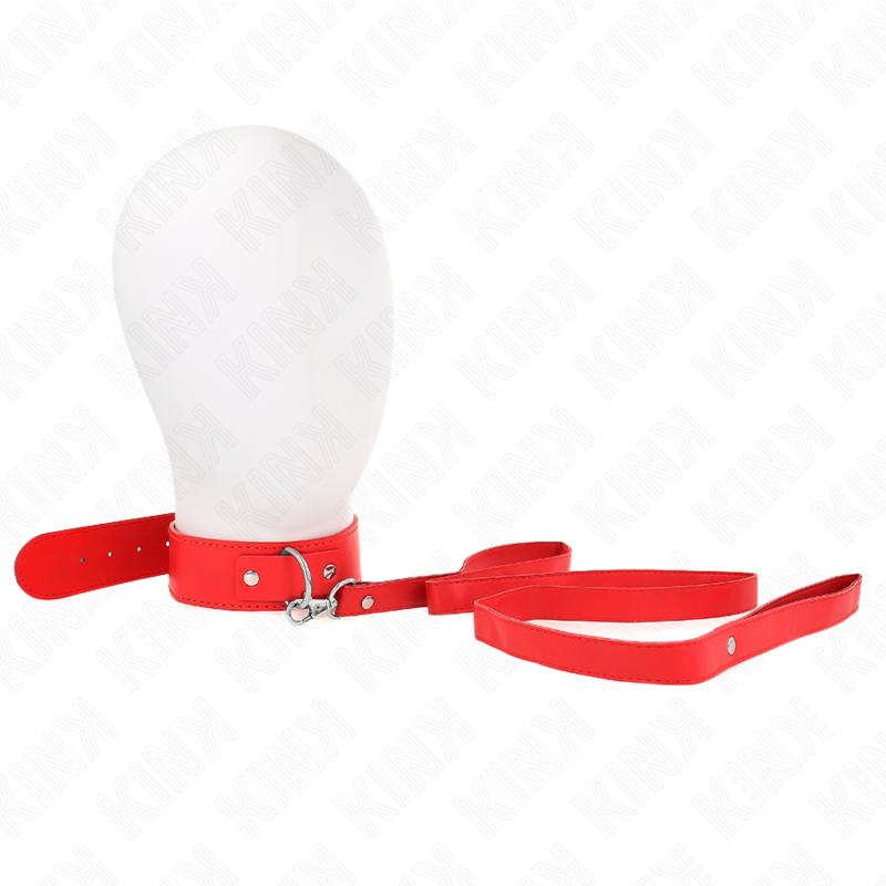 KINK - HALSKETTE MIT GÜRTEL 116 CM ROJO GURT VERSTELLBAR 32-50 CM X 8 CM BDSM-Zubehör diskret online kaufen