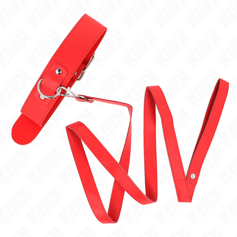 KINK - HALSKETTE MIT GÜRTEL 116 CM ROJO GURT VERSTELLBAR 32-50 CM X 8 CM Produktansicht und Details