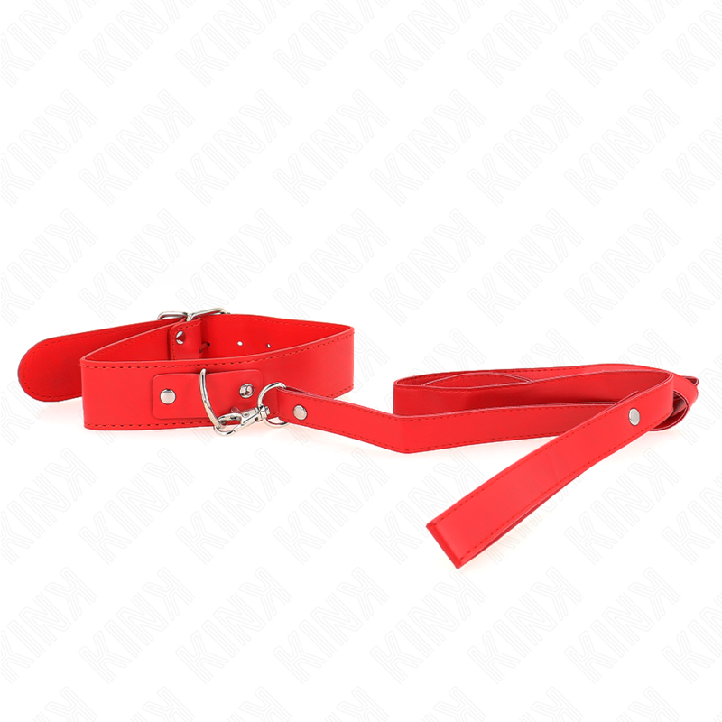 KINK - HALSKETTE MIT GÜRTEL 116 CM ROJO GURT VERSTELLBAR 32-50 CM X 8 CM für sinnliche und diskrete Momente