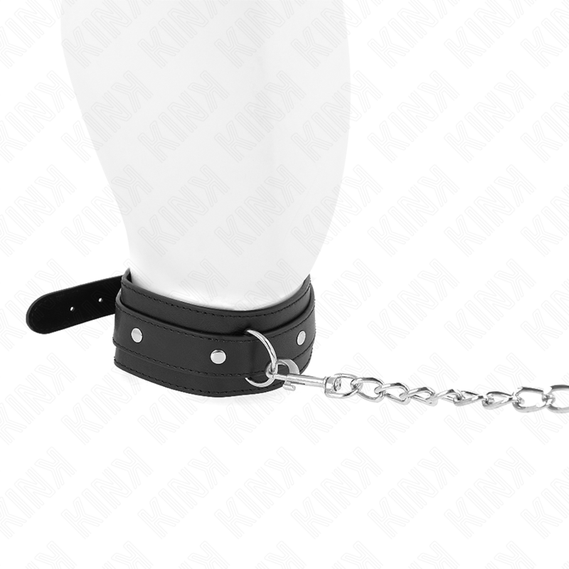 KINK Halskette 1-Ring mit Leine – verstellbar 38–49 cm | 65 cm Band 5 cm bei Secret Pulse im Erotikshop