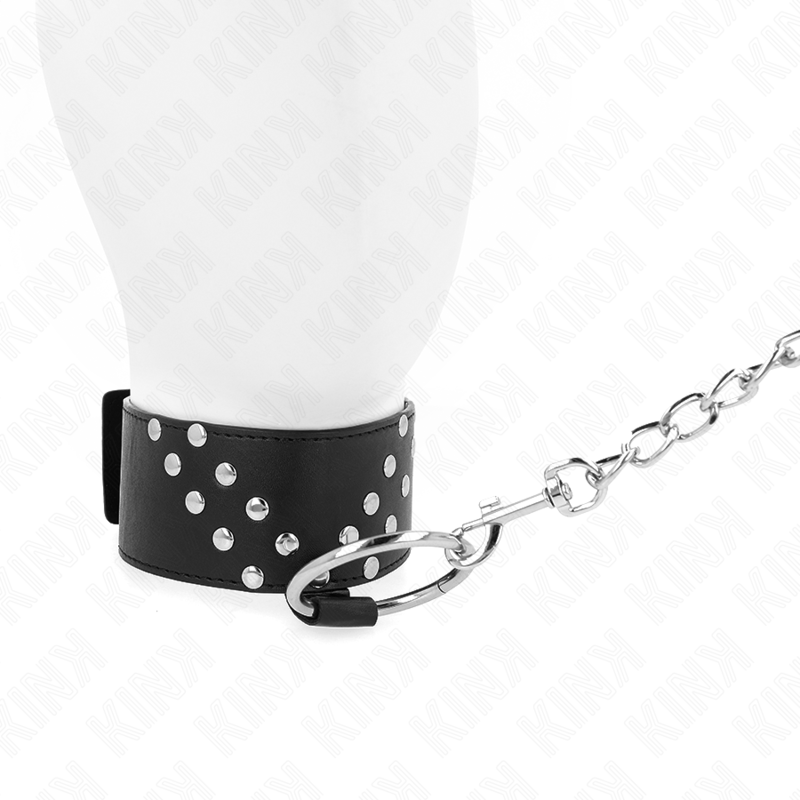 KINK Halskette mit Gürtel & V-Niete – 65 cm, verstellbar 36–43 cm | 5 cm breit hochwertiges Zubehör