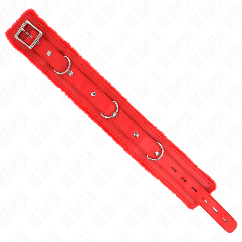 KINK Halsband mit Leine – Rot, verstellbar 36–42 cm | 65 cm Band 5,5 cm – BDSM-Zubehör Bild 12