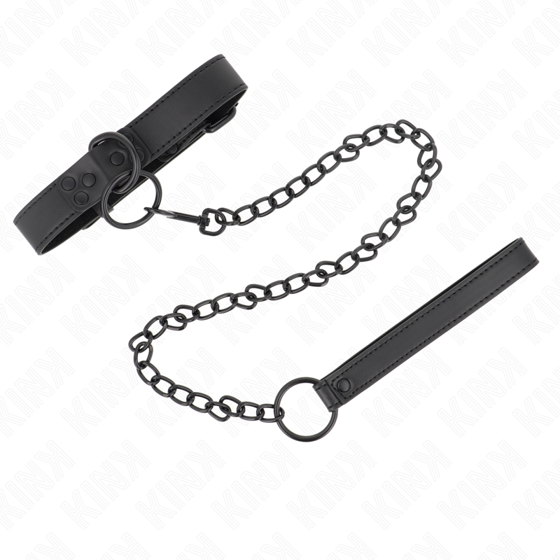 KINK Halsband mit dunkler Leine 65 cm – Verstellbar & Vielseitig | Secret Pulse Produktansicht und Details