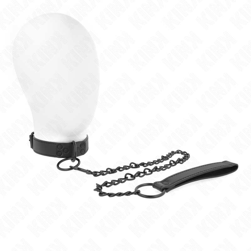 KINK Halsband mit dunkler Leine 65 cm – Verstellbar & Vielseitig | Secret Pulse BDSM-Zubehör diskret online kaufen