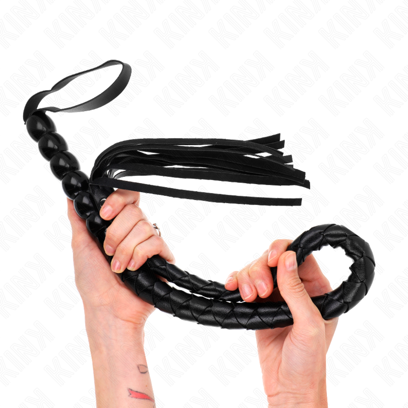 KINK Schlangenpeitsche mit Perlen 80 cm – Bondage & BDSM | Secret Pulse bei Secret Pulse im Erotikshop