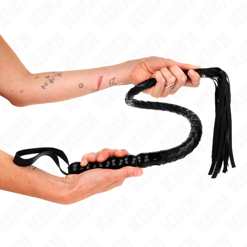 KINK Schlangenpeitsche mit Perlen 80 cm – Bondage & BDSM | Secret Pulse hochwertiges Zubehör