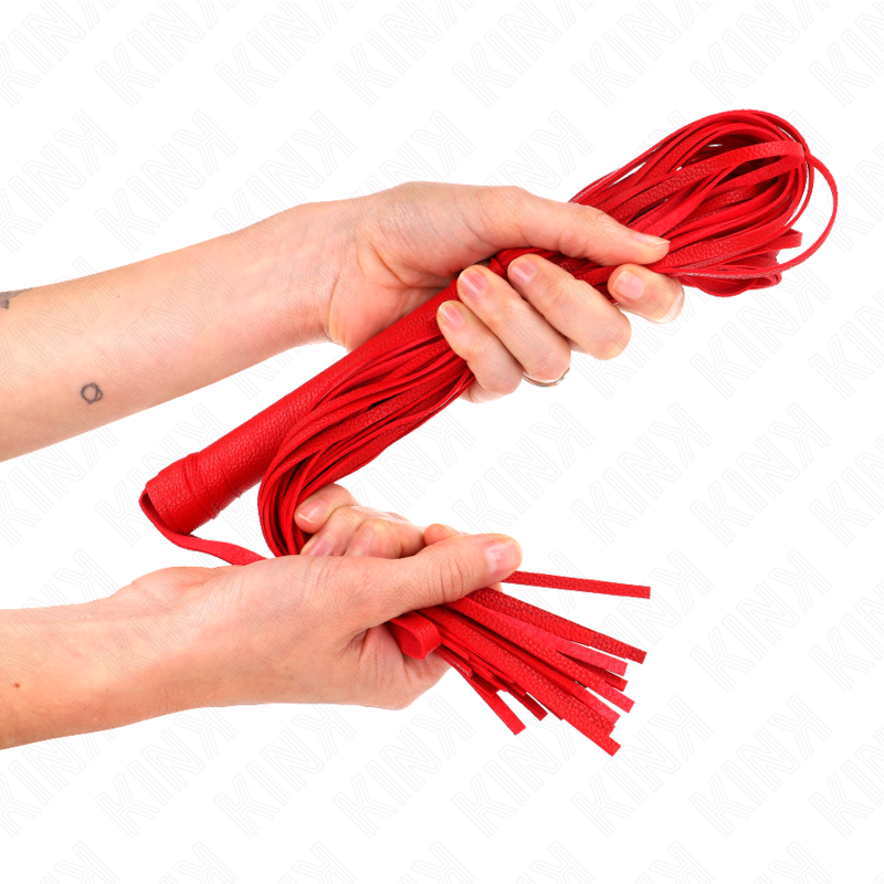 KINK Rote Weich-PVC-Peitsche 70 cm – Bondage & BDSM | Secret Pulse bei Secret Pulse im Erotikshop