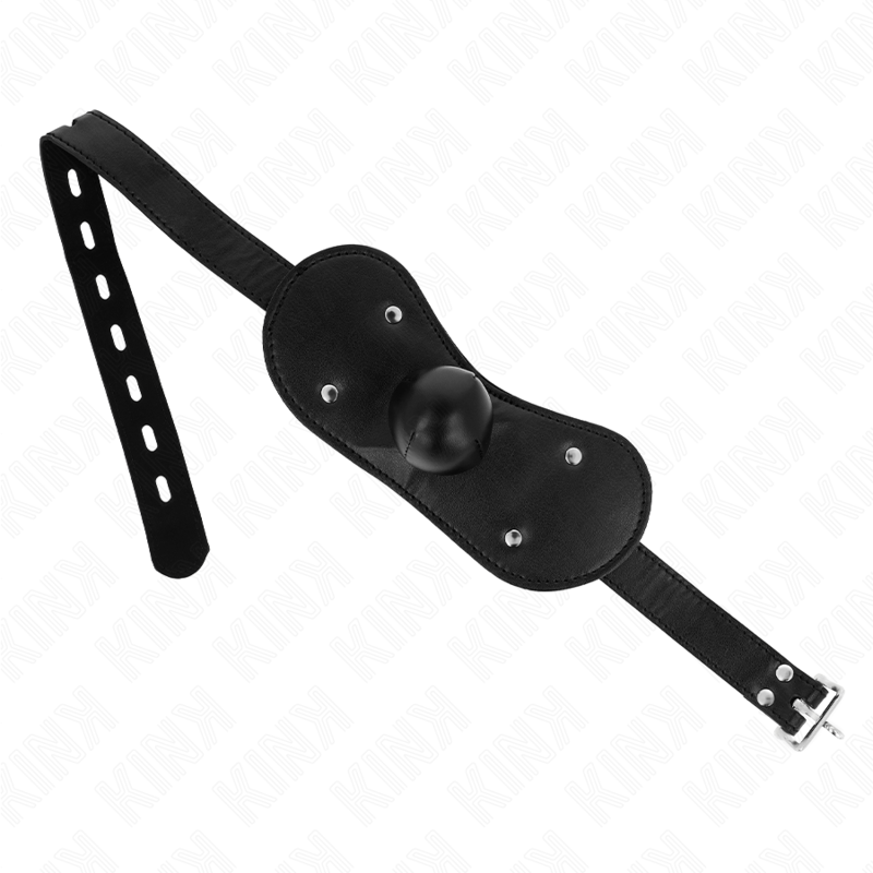 KINK - BALL GAG MUNDMASKE MIT SCHLOSS VERSTELLBAR 42-60 CM Produktansicht und Details