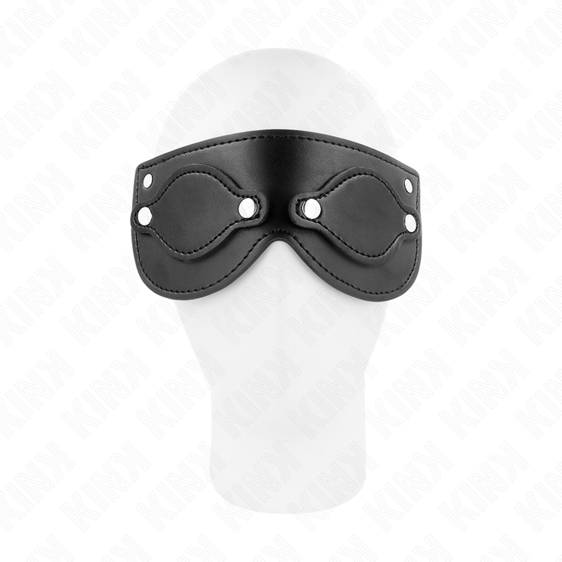 KINK Kunstledermaske mit abnehmbaren Augenabdeckungen – 22 x 9 cm | Stylisches Accessoire Produktansicht und Details