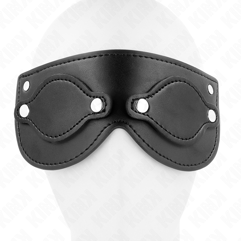 KINK Kunstledermaske mit abnehmbaren Augenabdeckungen – 22 x 9 cm | Stylisches Accessoire für sinnliche und diskrete Momente