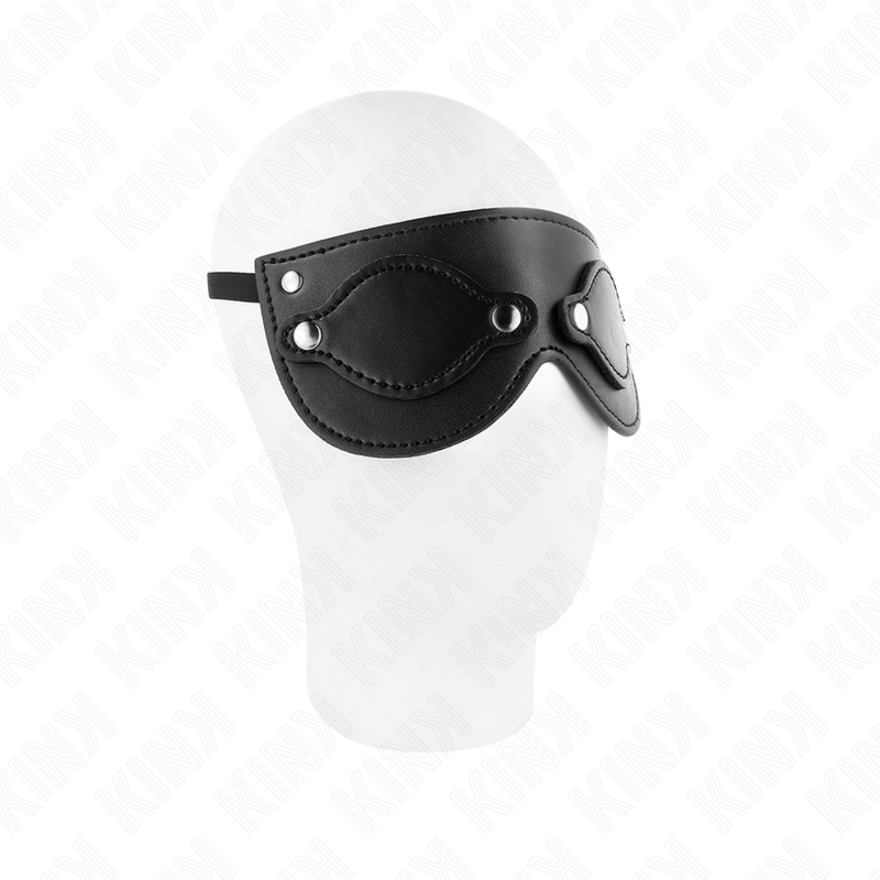 KINK Kunstledermaske mit abnehmbaren Augenabdeckungen – 22 x 9 cm | Stylisches Accessoire bei Secret Pulse im Erotikshop