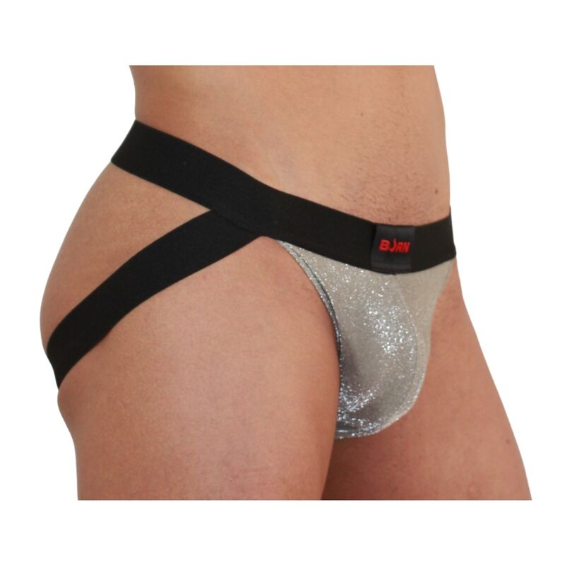 BURN - 001 JOCK GLÄNZEND BEIGE / SCHWARZ L – Erotik-Zubehör Bild 1