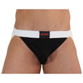 BURN - 004 JOCK GLÄNZEND SCHWARZ / WEISS XL – Erotik-Zubehör Bild 1