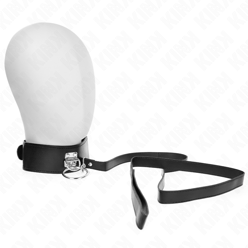 KINK Nietenleine 116 cm mit Halsband aus Kunstleder 50 x 5 cm | Secret Pulse – BDSM-Zubehör Bild 1