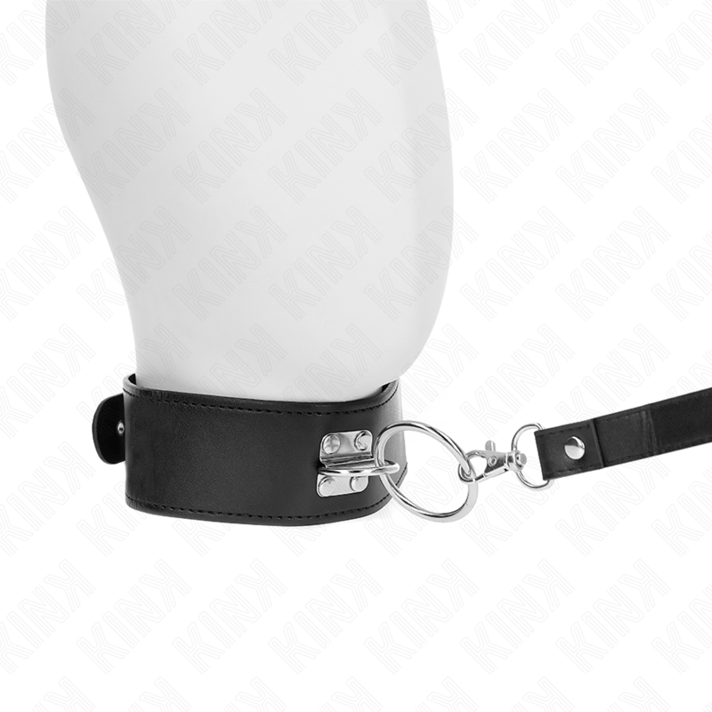 KINK Nietenleine 116 cm mit Halsband aus Kunstleder 50 x 5 cm | Secret Pulse – BDSM-Zubehör Bild 3