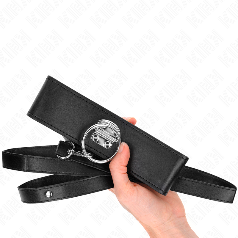 KINK Nietenleine 116 cm mit Halsband aus Kunstleder 50 x 5 cm | Secret Pulse – BDSM-Zubehör Bild 9