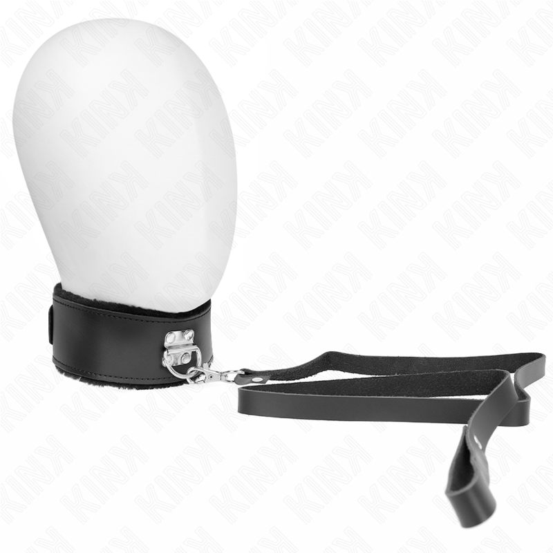 KINK Halskette mit Gürtel & schwarzem Lederband – 116 cm, verstellbar 40–48 cm | 6 cm breit BDSM-Zubehör diskret online kaufen