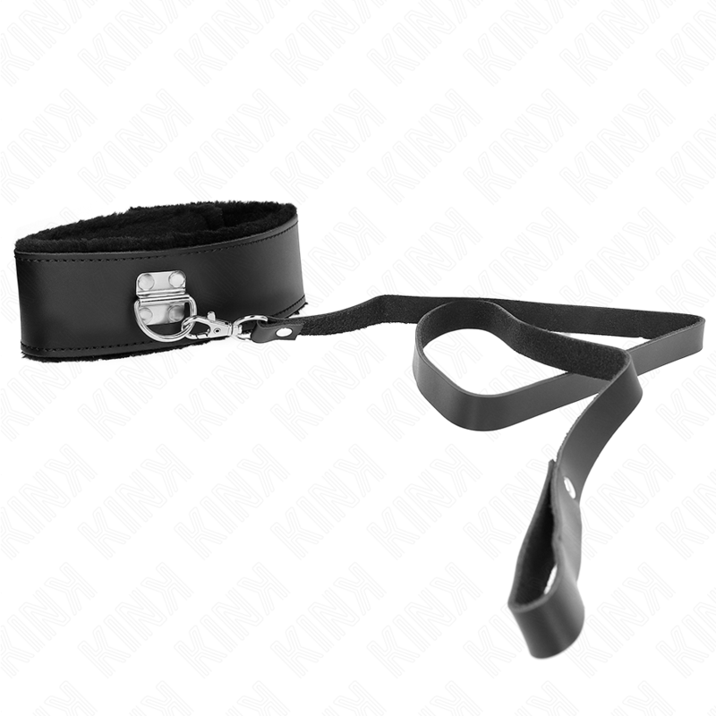 KINK Halskette mit Gürtel & schwarzem Lederband – 116 cm, verstellbar 40–48 cm | 6 cm breit für sinnliche und diskrete Momente