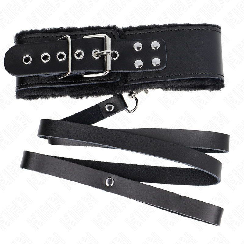 KINK Halskette mit Gürtel & schwarzem Lederband – 116 cm, verstellbar 40–48 cm | 6 cm breit hochwertiges Zubehör