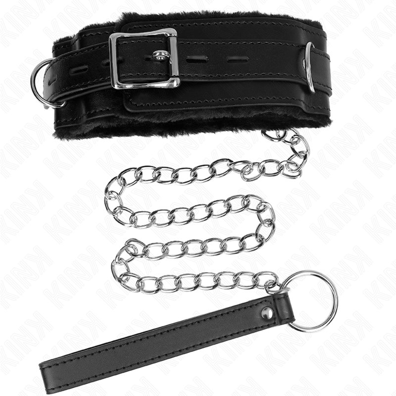 KINK Halsband mit Leine – Schwarz, verstellbar 36–42 cm | 65 cm Band 5,5 cm – BDSM-Zubehör Bild 10