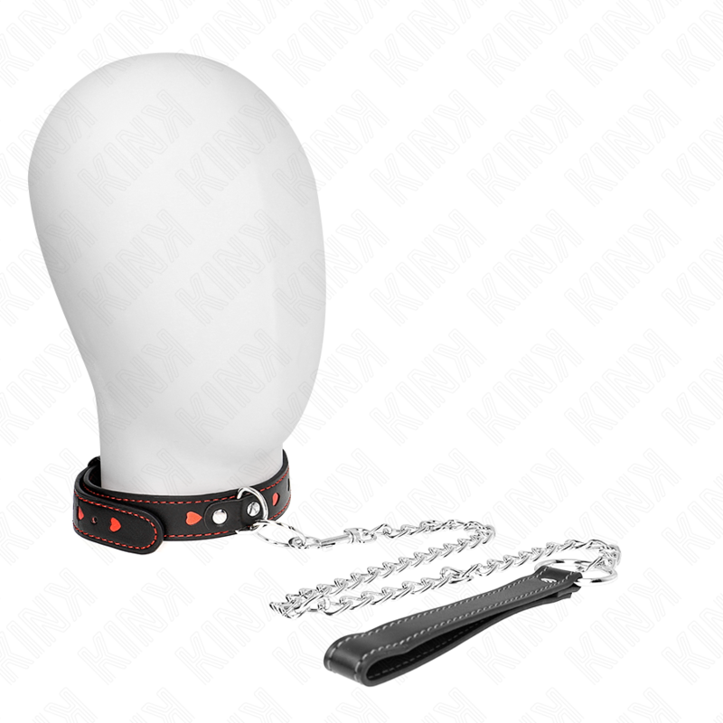 KINK Halskette mit Herzdetails & Band – 65 cm | Verstellbares Statement 52,5 x 2,5 cm BDSM-Zubehör diskret online kaufen
