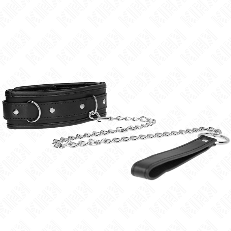 KINK Halsband Basis Modell mit Leine – 65 cm | Breites Statement 53 x 6 cm hochwertiges Zubehör