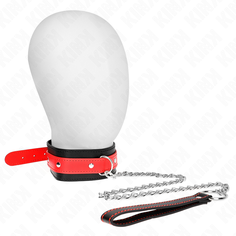 KINK Halskette mit rotem Band 65 cm – Verstellbar 36–43 cm | Secret Pulse BDSM-Zubehör diskret online kaufen