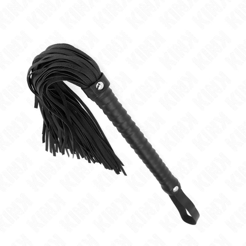 KINK Peitsche mit schwarzem strukturiertem Griff 48,5 cm – Bondage & BDSM | Secret Pulse hochwertiges Zubehör
