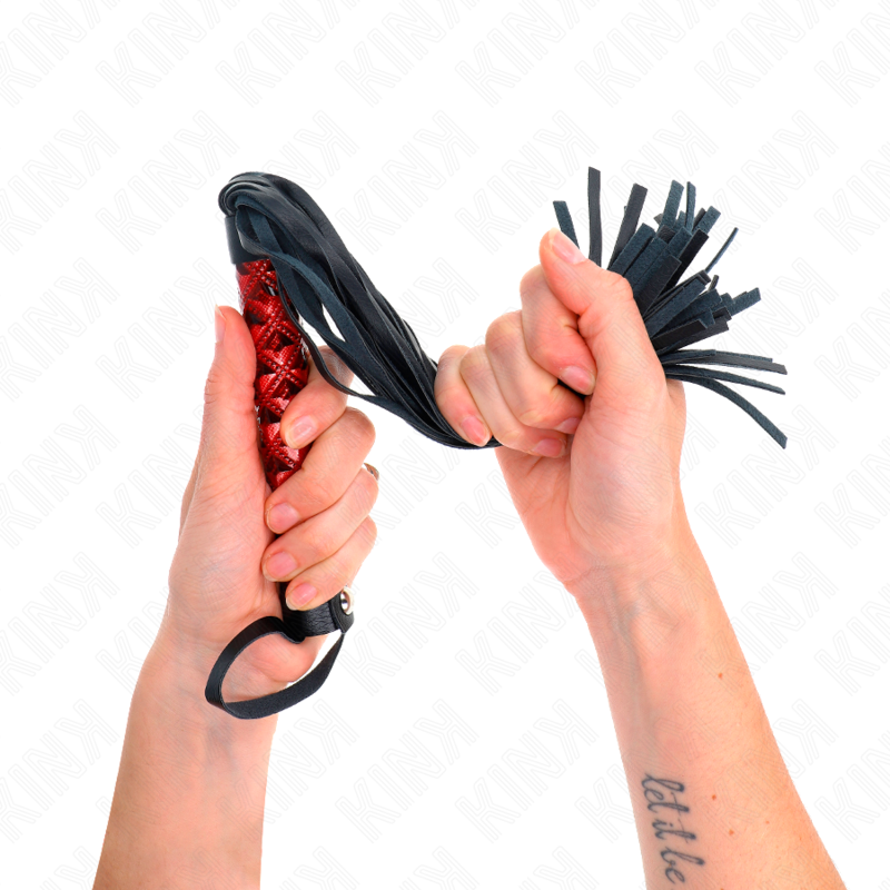 KINK Peitsche mit Rautenmuster 40 cm – Bondage & BDSM | Secret Pulse Produktansicht und Details