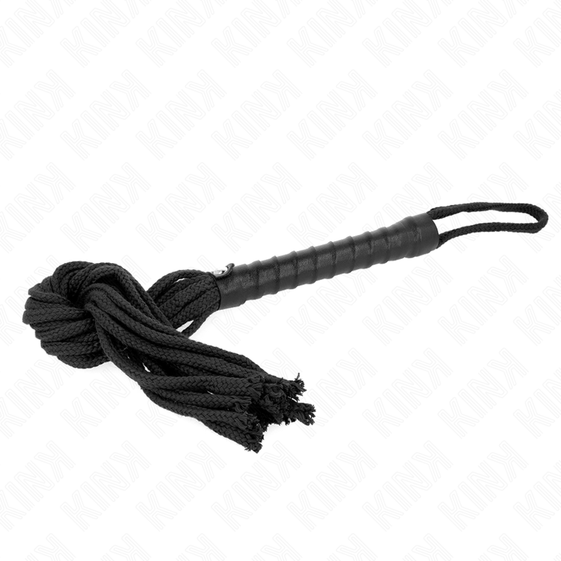 KINK Schwarze Seilpeitsche 56 cm – Bondage & BDSM | Secret Pulse – Bondage-Fessel Bild 1