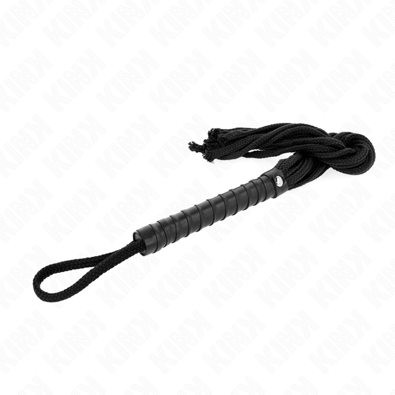 KINK Schwarze Seilpeitsche 56 cm – Bondage & BDSM | Secret Pulse – Bondage-Fessel Bild 4