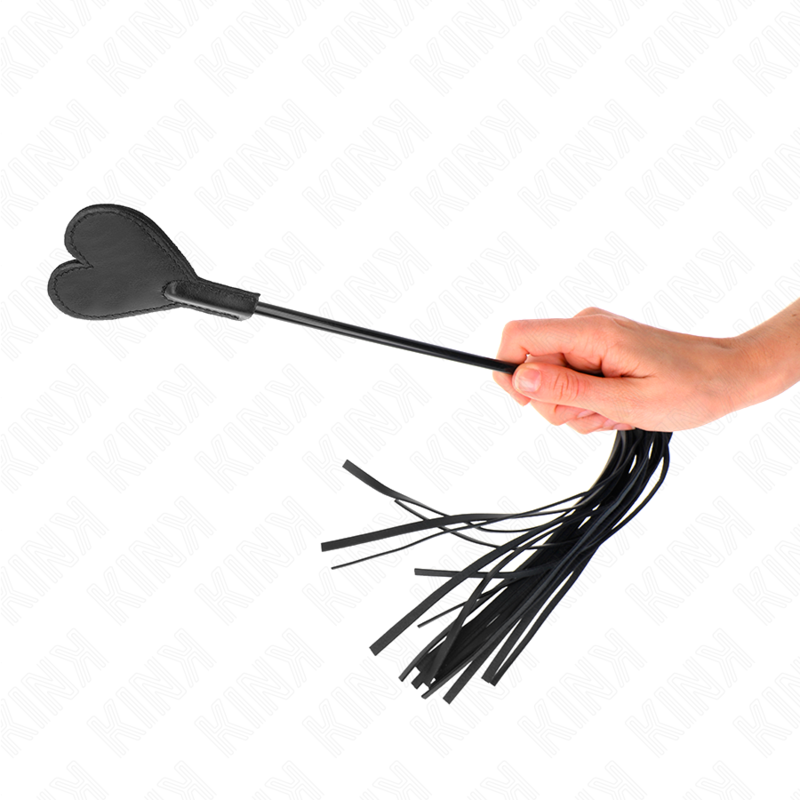 KINK - RANGE PEITSCHE MIT HERZPLATTE 35 CM für sinnliche und diskrete Momente