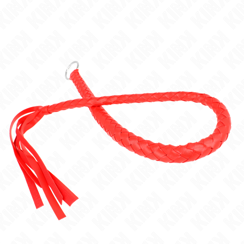 KINK Schlangenpeitsche mit rotem Handring 65 cm – Bondage & BDSM | Secret Pulse bei Secret Pulse im Erotikshop
