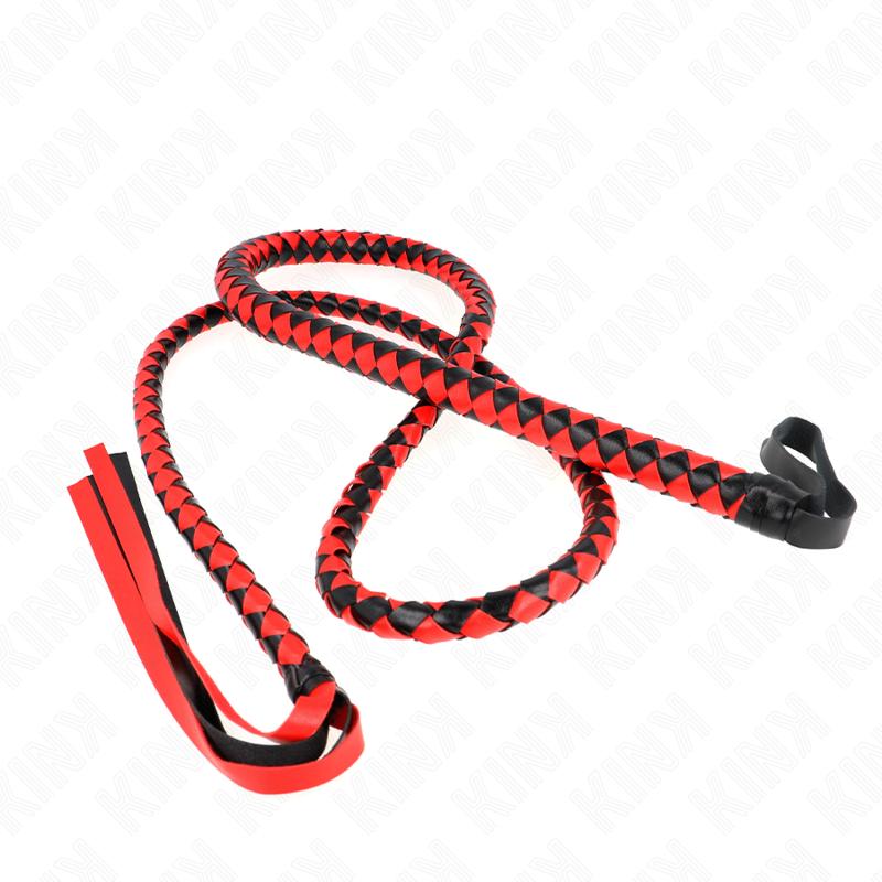 KINK Rote lange Schlangenpeitsche 210 cm – Bondage & BDSM | Secret Pulse hochwertiges Zubehör