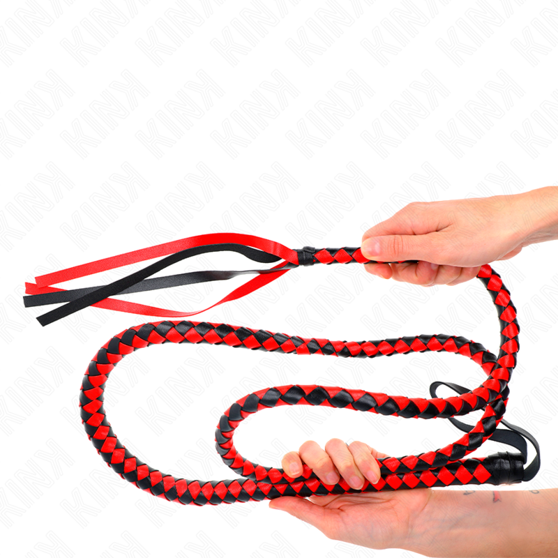 KINK Rote lange Schlangenpeitsche 210 cm – Bondage & BDSM | Secret Pulse hochwertiges Zubehör