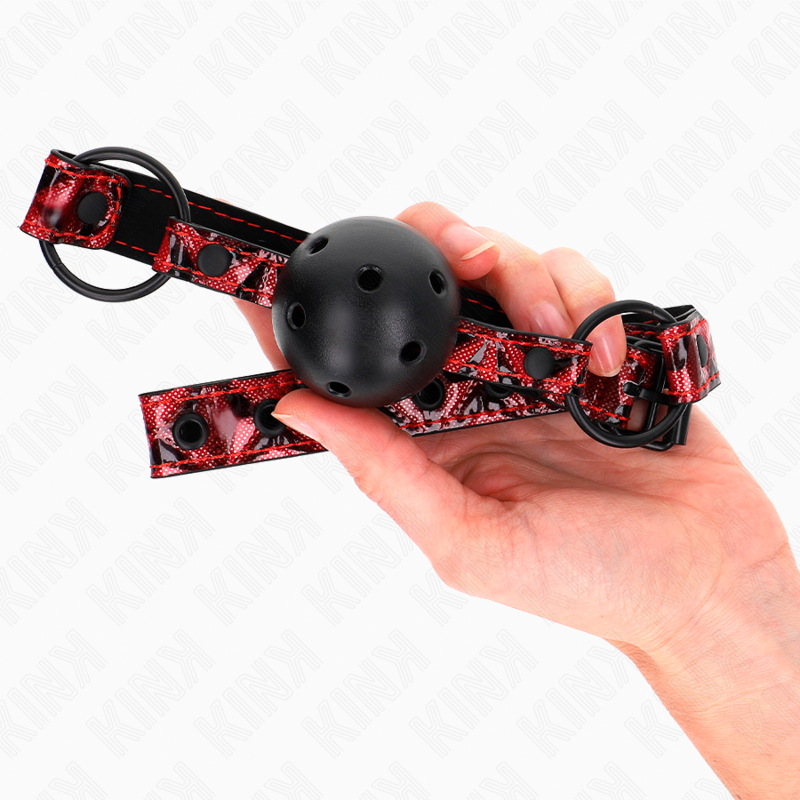 KINK - RAUTENMUSTER-BALL 4,5 CM GAG MODELL 2 64,5 CM VERSTELLBAR 42-60 CM Ballknebel diskret online kaufen