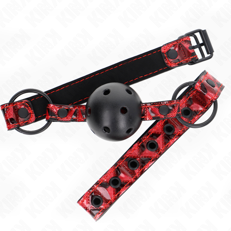 KINK - RAUTENMUSTER-BALL 4,5 CM GAG MODELL 2 64,5 CM VERSTELLBAR 42-60 CM für sinnliche und diskrete Momente